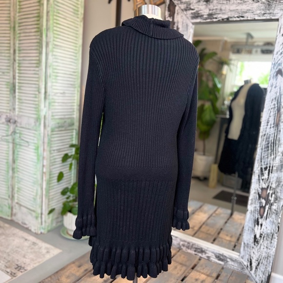 Heavyweight [Matilda Jane] Open Front Black Ruffly Cardigan Jax Sweater | Medium - Picture 8 of 13